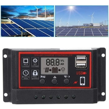 Regulator kontroler baterii paneli słonecznych 20A 2xUSB [23050000784]